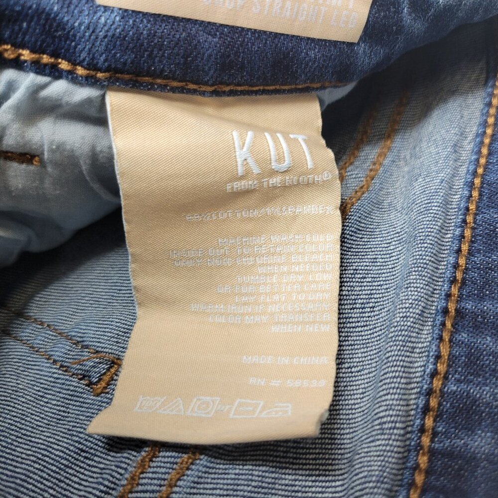 Kut From The Kloth Women's Size 8 Jeans Amy Crop Straight Leg Cuffed - Picture 8 of 8